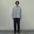 FRENCH WORKER'S COAT IN STRIPED DENIM