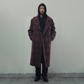 LAPELED OVERCOAT IN TARTAN HOUNDSTOOTH