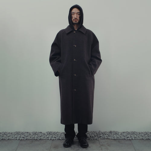 BALMACAAN TRENCH COAT IN GLEN CHECK WOOL