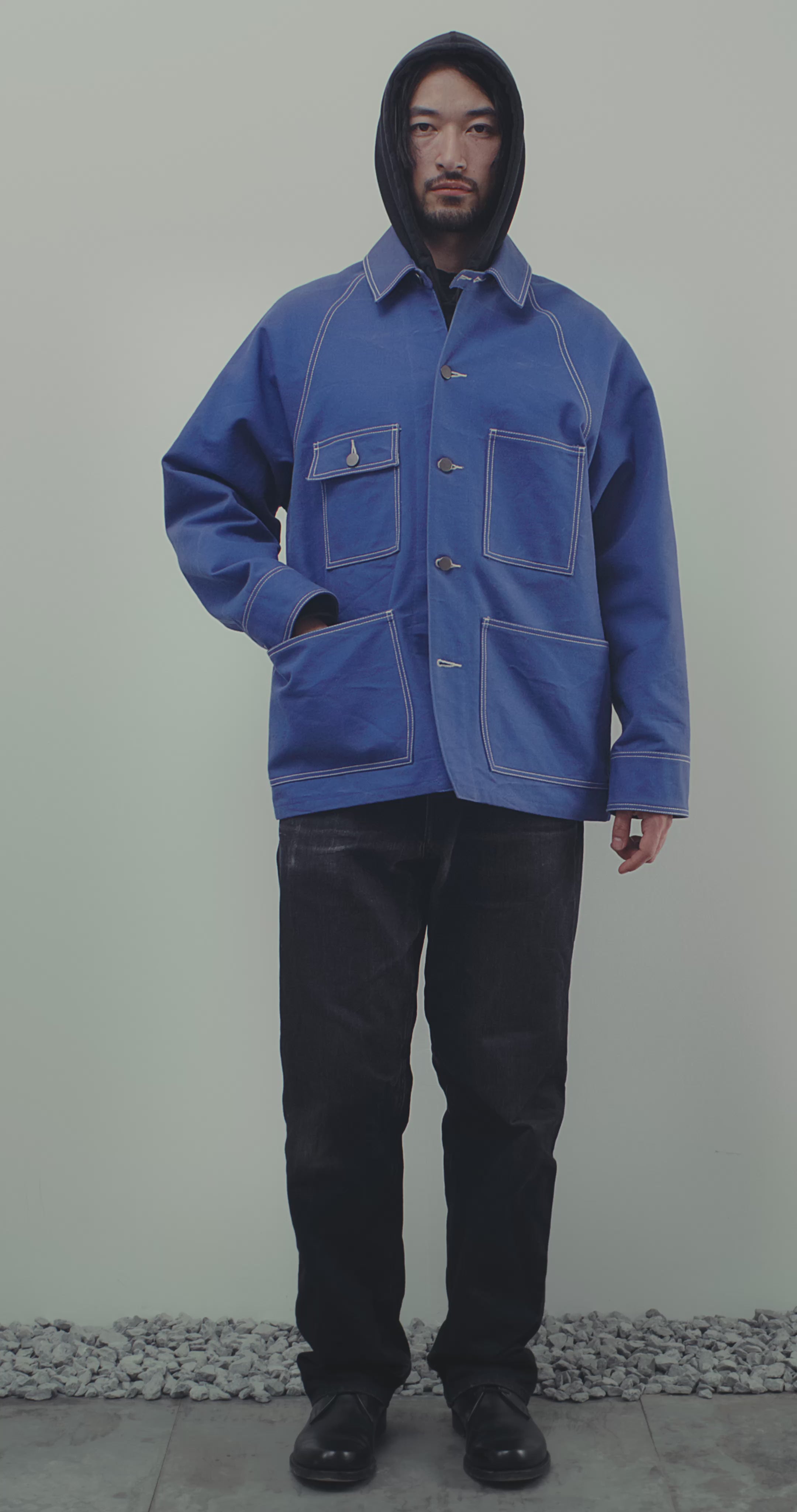 CHORE COAT IN BLUE CANVAS