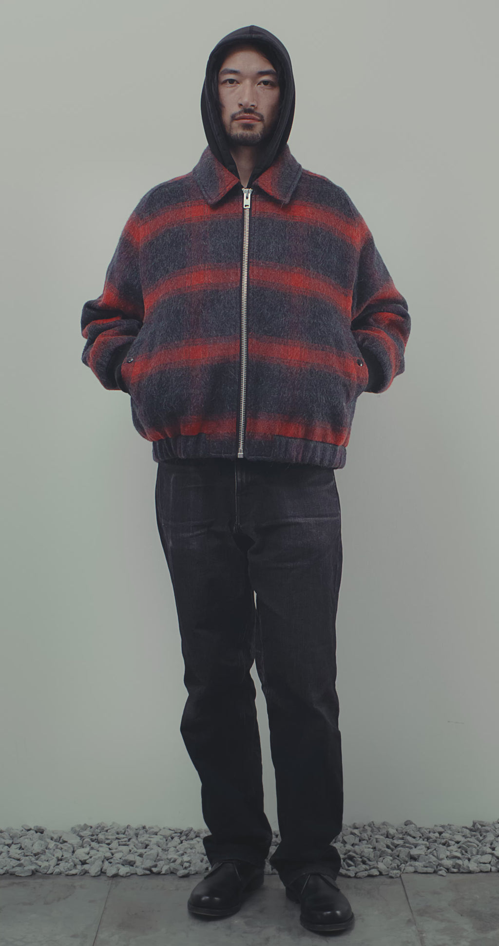 BOMBER IN TARTAN MOHAIR